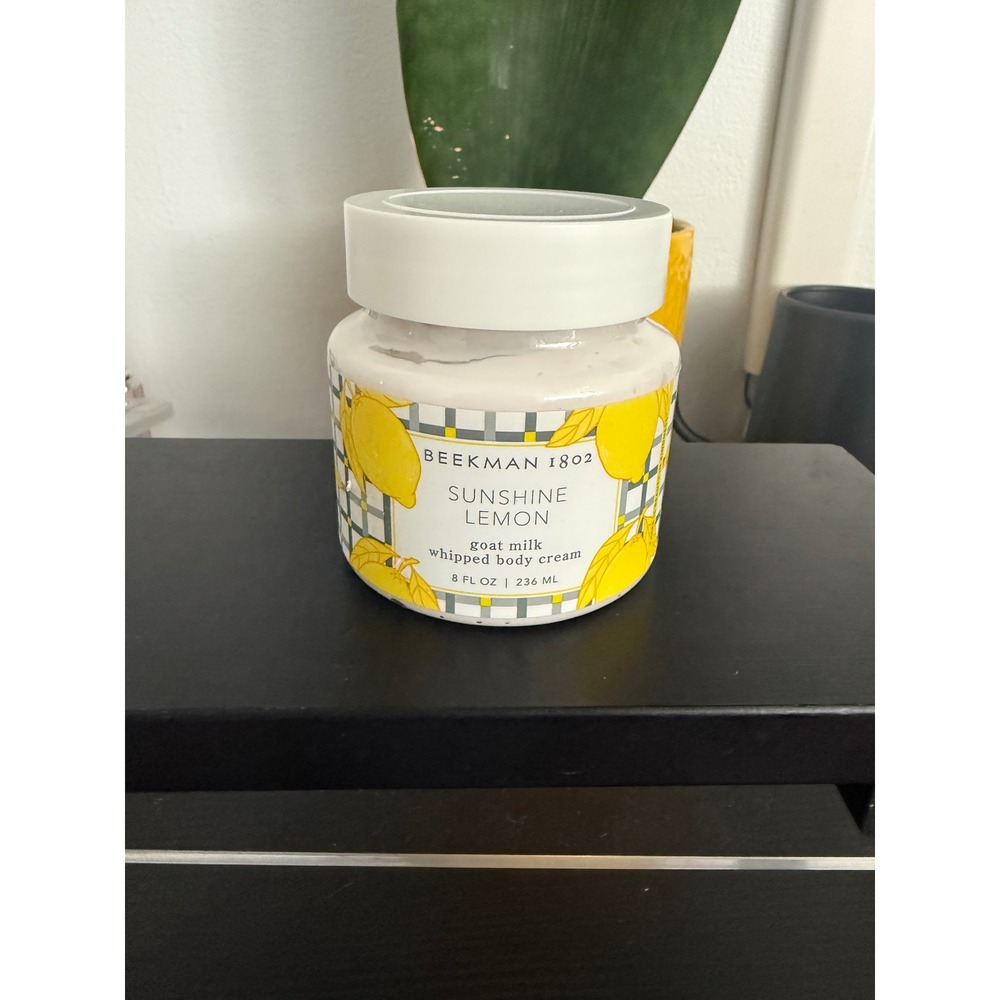 Beekman 1802 Sunshine Lemon Goat Milk Whipped Body Cream 8 oz Jar new sealed